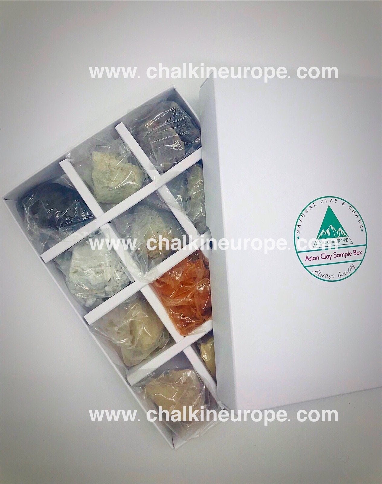 Edible clay samples - Chalkineurope