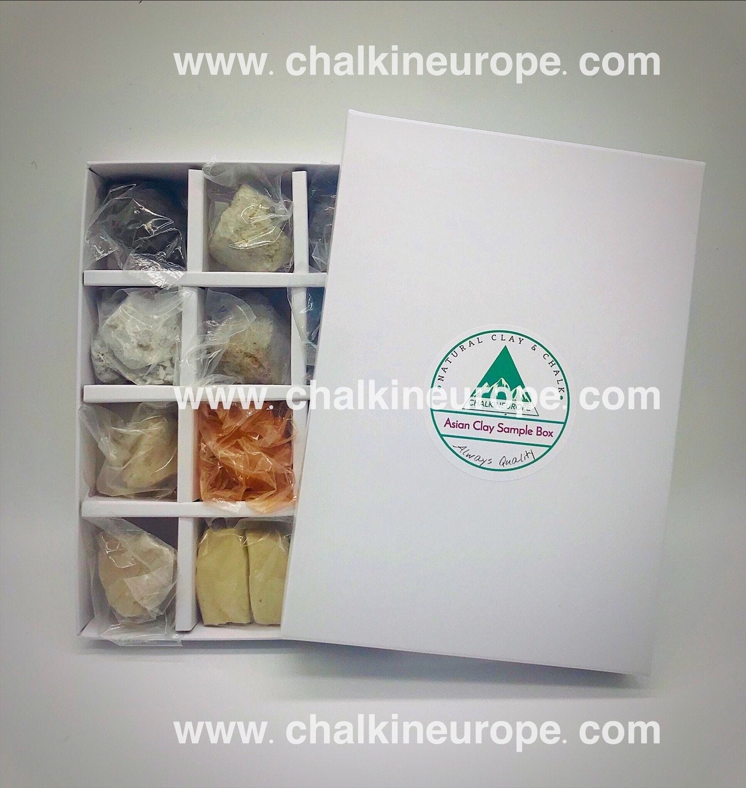 Edible clay samples - Chalkineurope