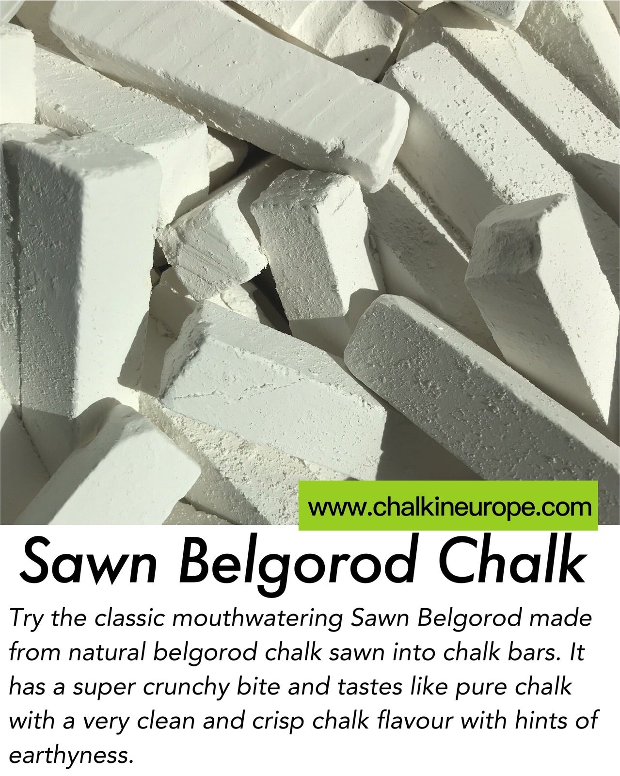 Sawn Belgorod Chalk Russian Edible Natural Chalk 200gr beldorosky moun