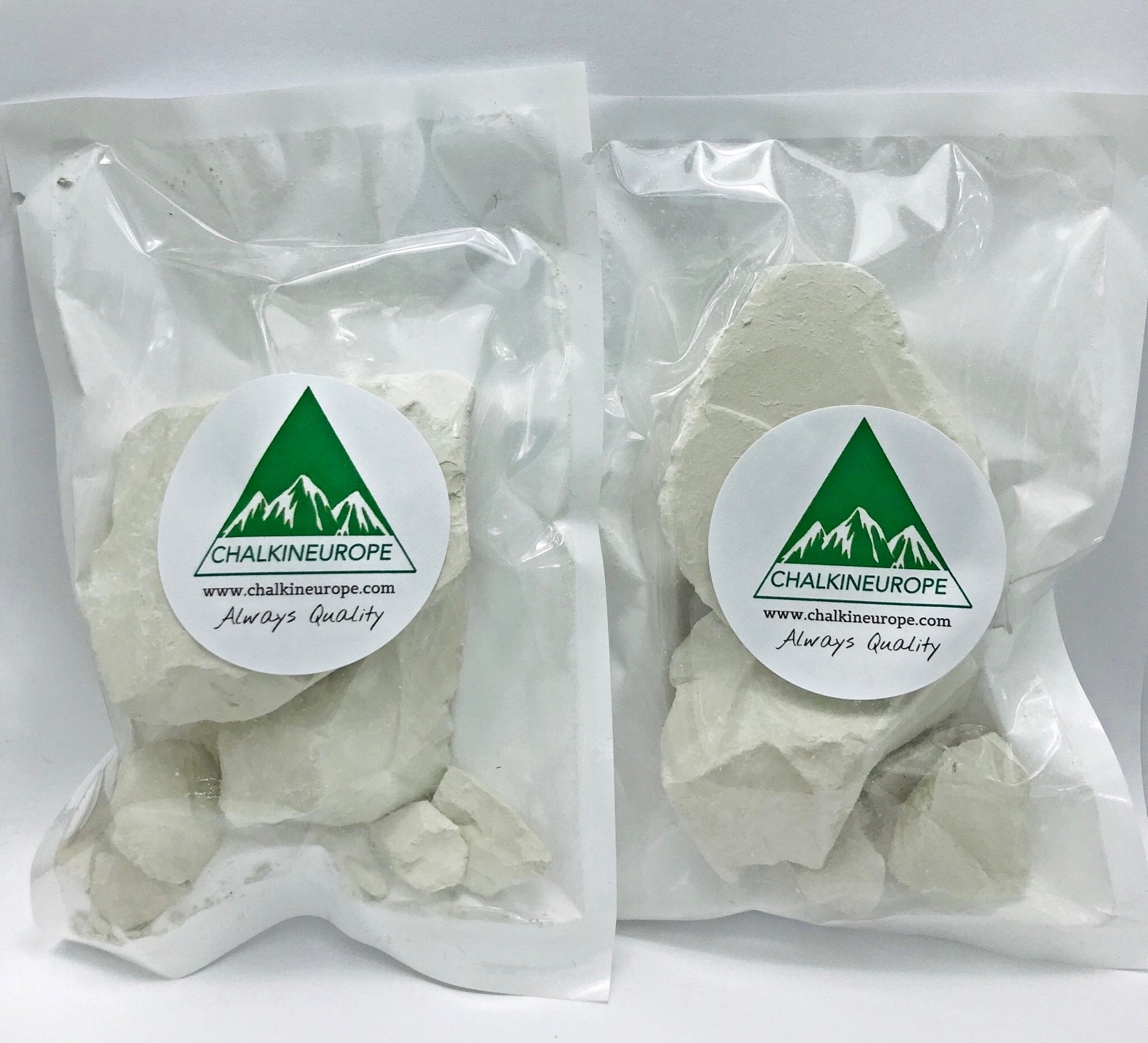 Pack de 2 argiles blanches comestibles - Chalkineurope